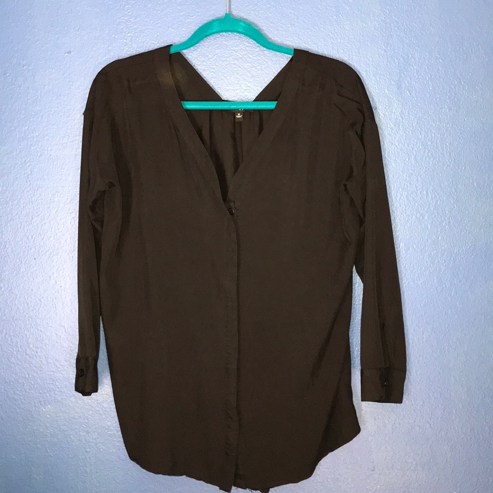 Black button down shirt